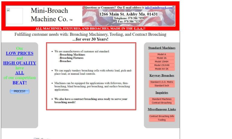 Mini-Broach Machine Co.&trade;